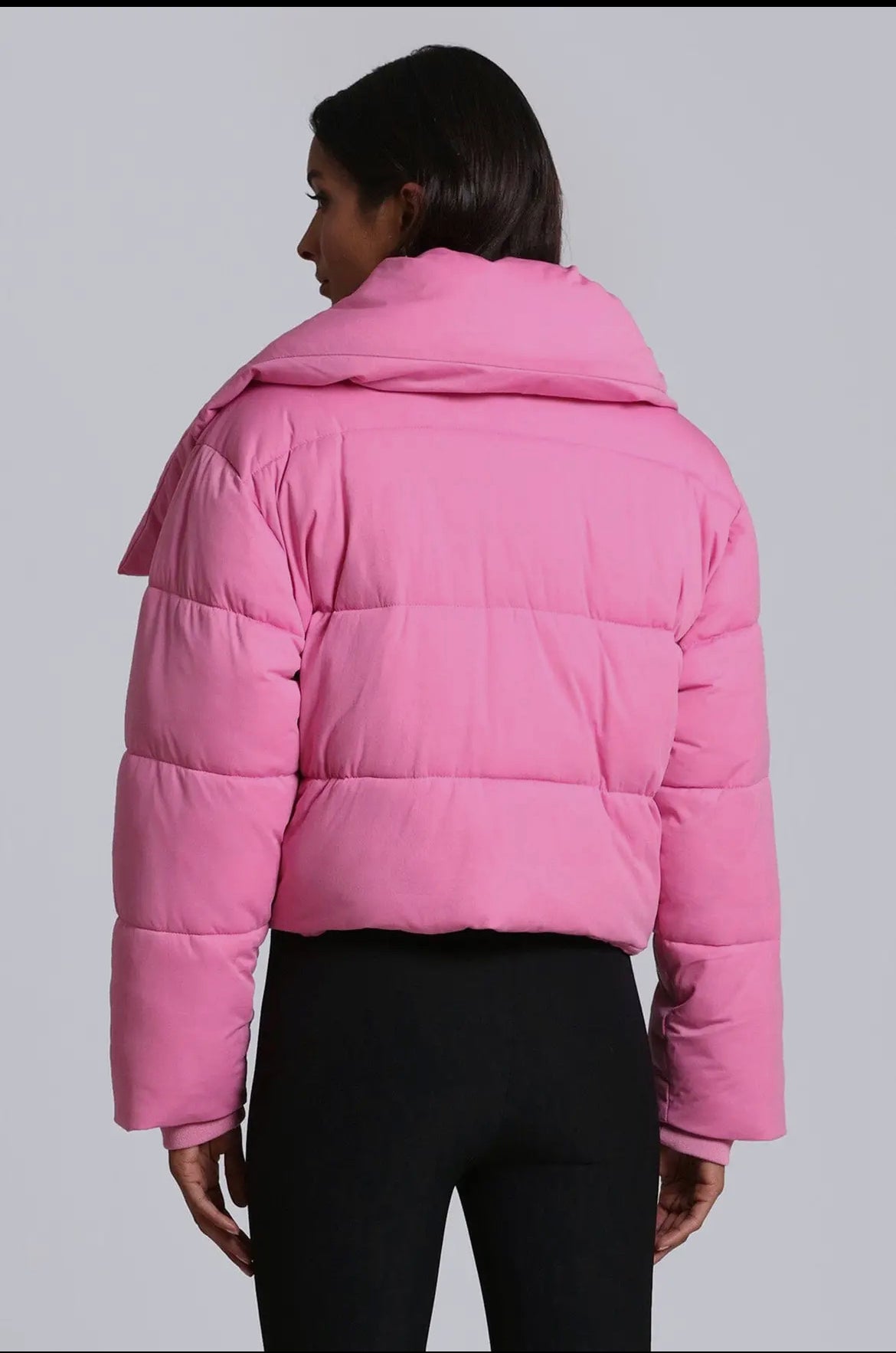 Thermal Puff™ Envelope Collar Knit Puffer Coat