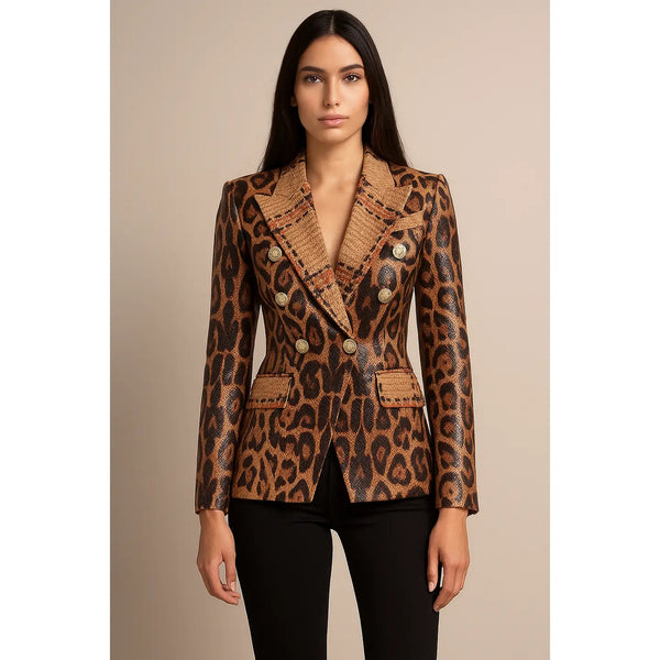 Elegant Leopard Blazer
