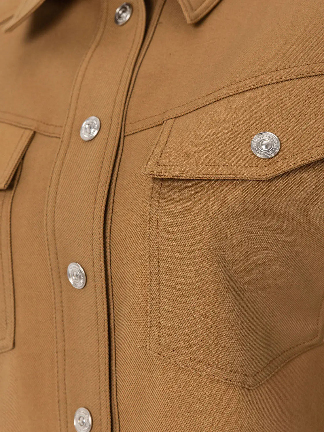 Shoulder Pad Gabardine Crop Jacket
