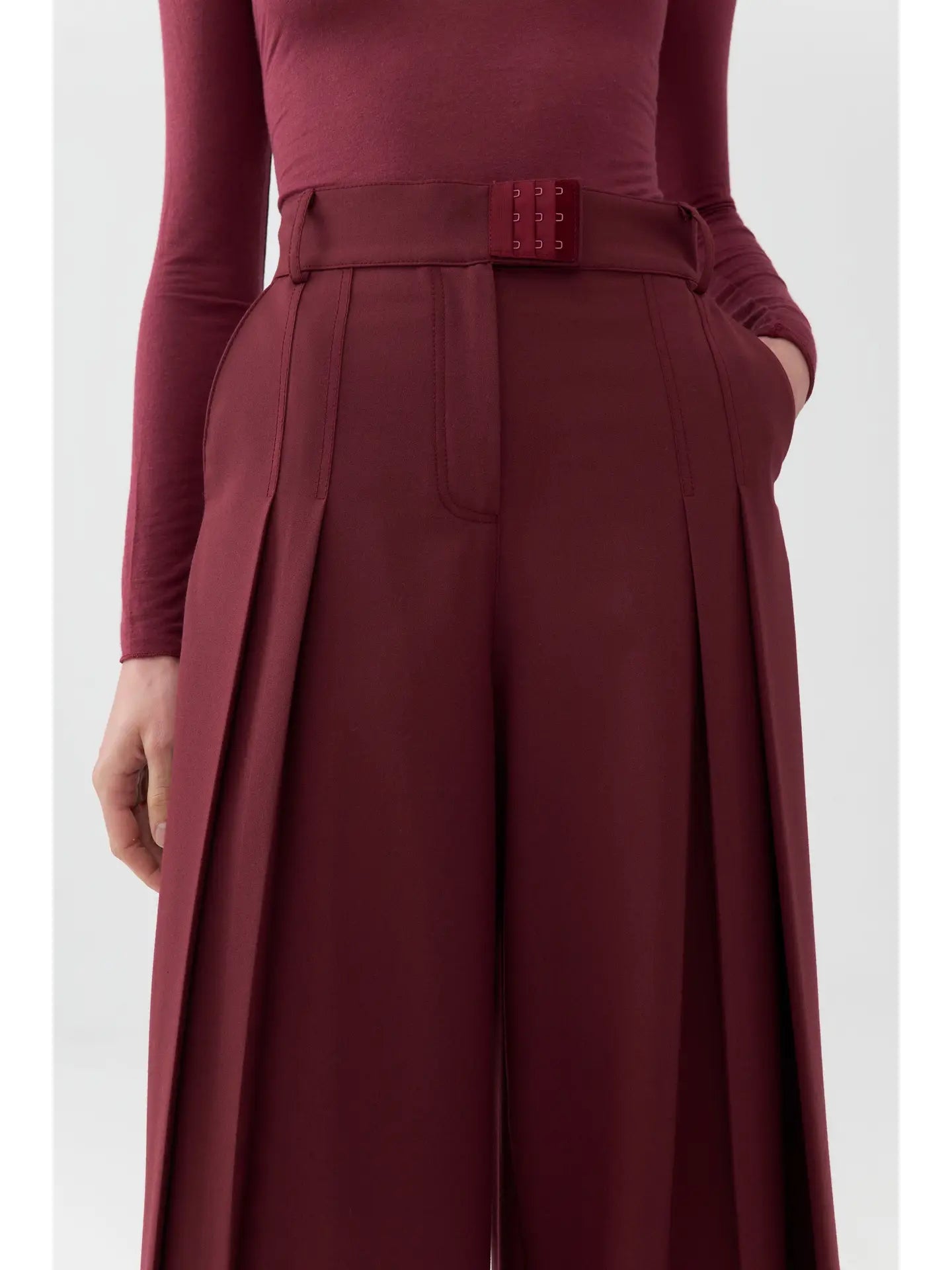 Pleated High-Waisted Pants
