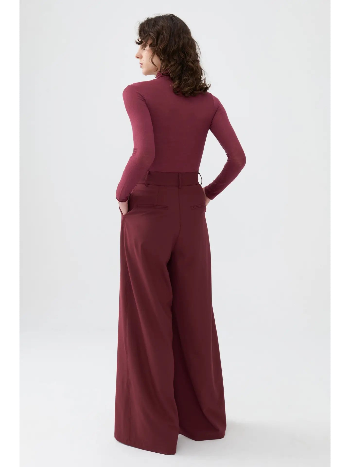 Pleated High-Waisted Pants
