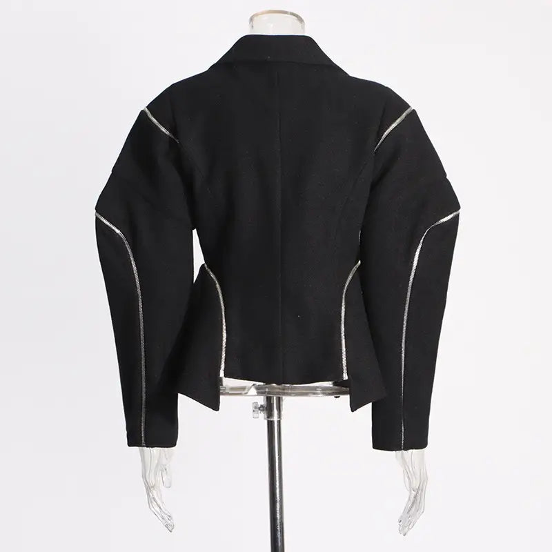 Edgy Moto Flight Jacket - Detachable Sleeves