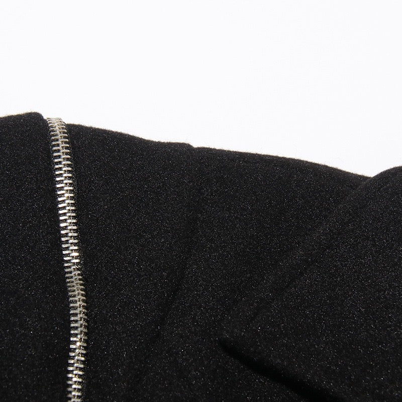 Edgy Moto Flight Jacket - Detachable Sleeves