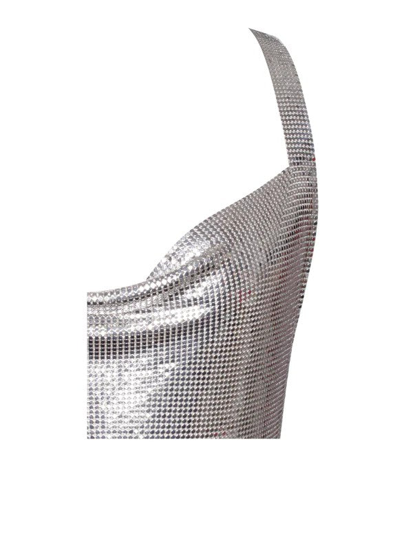 Serenity Silver Stainless Steel Metal Mesh Dress