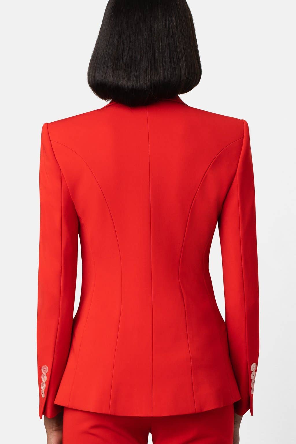 Super Matte Jersey Fitted Double-Breasted Blazer