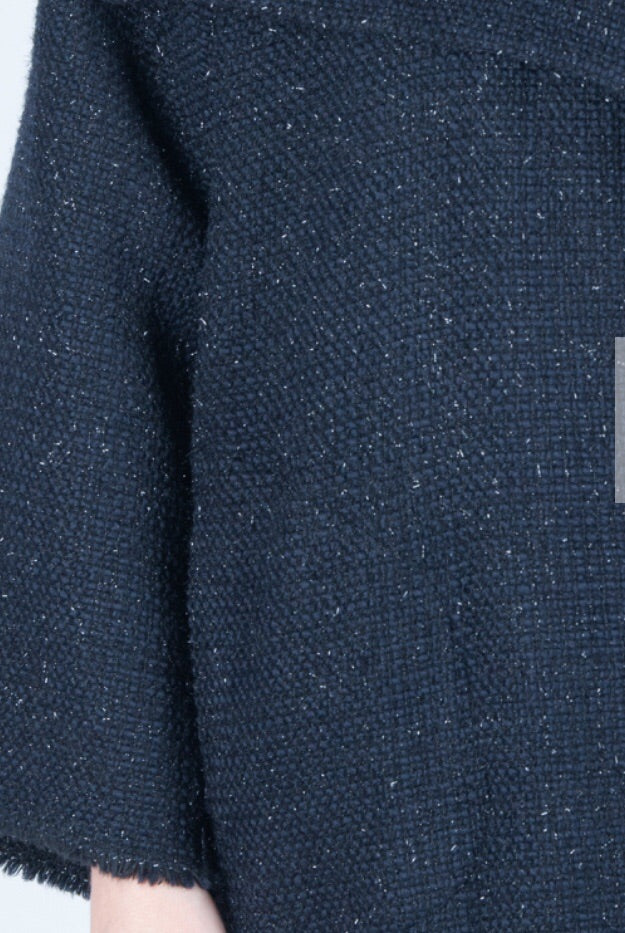 Wool Blue Winter Coat, Winter cardigan.