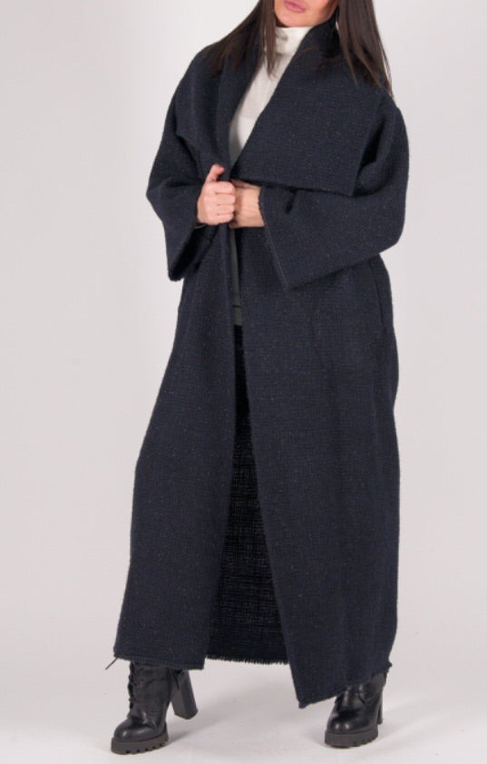 Wool Blue Winter Coat, Winter cardigan.