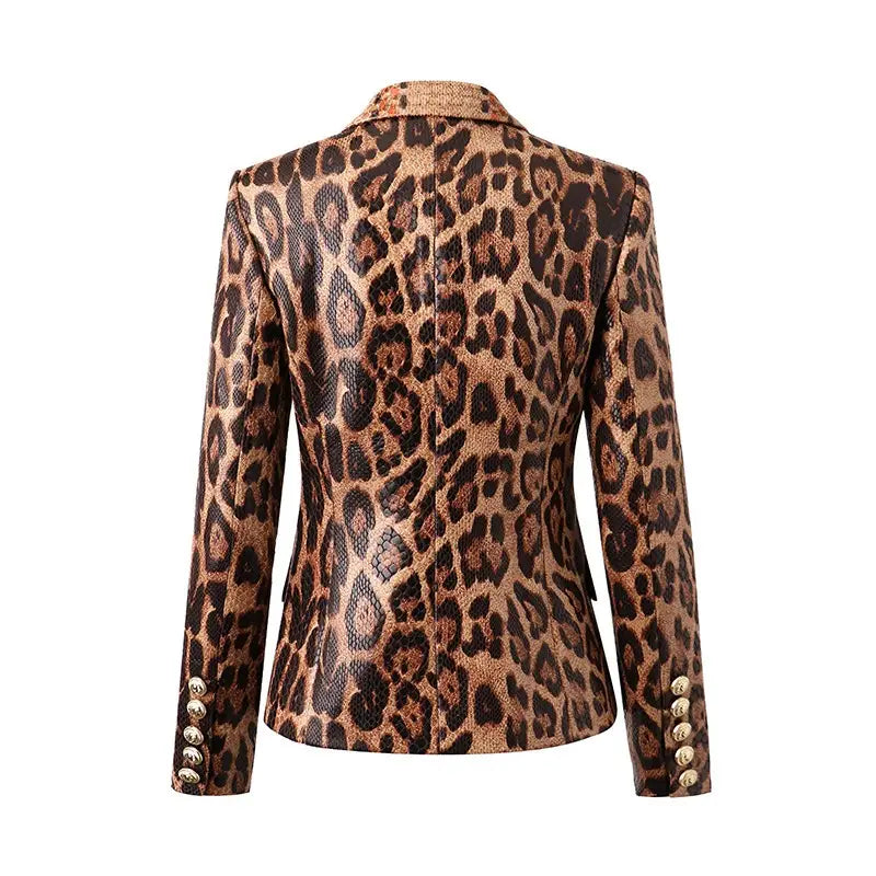 Elegant Leopard Blazer