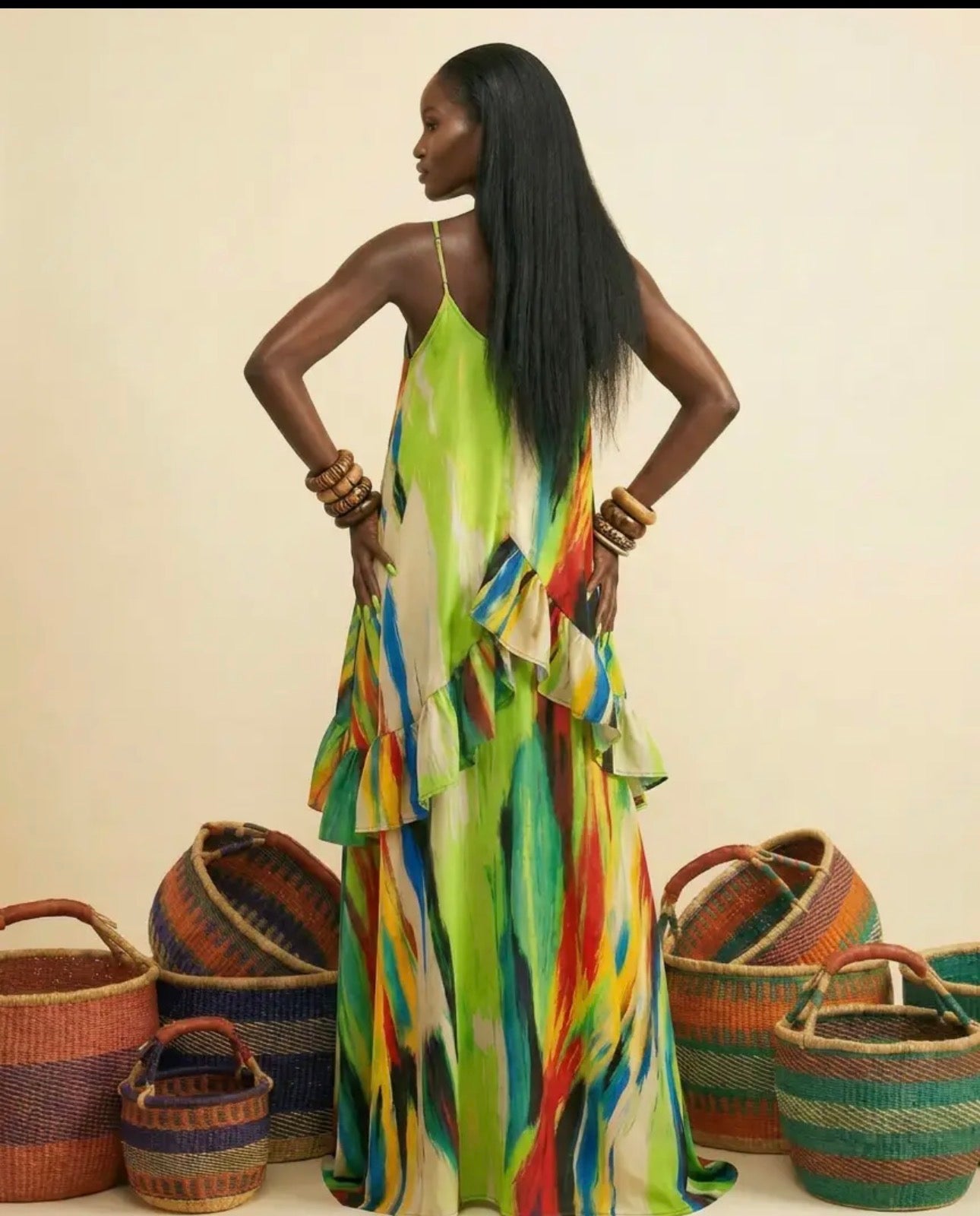 Midi Dress -
Cascading Layers