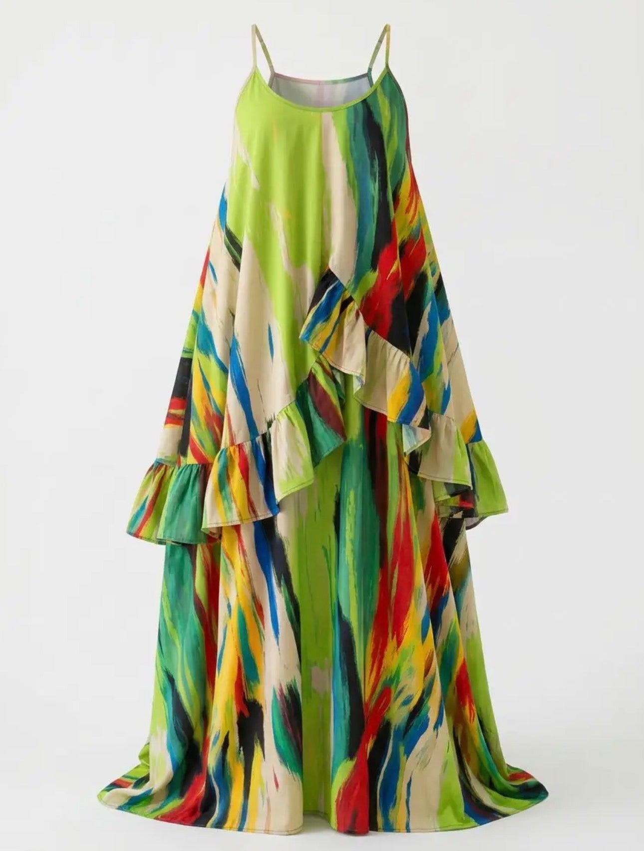 Midi Dress -
Cascading Layers