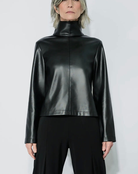 Leather Turtleneck