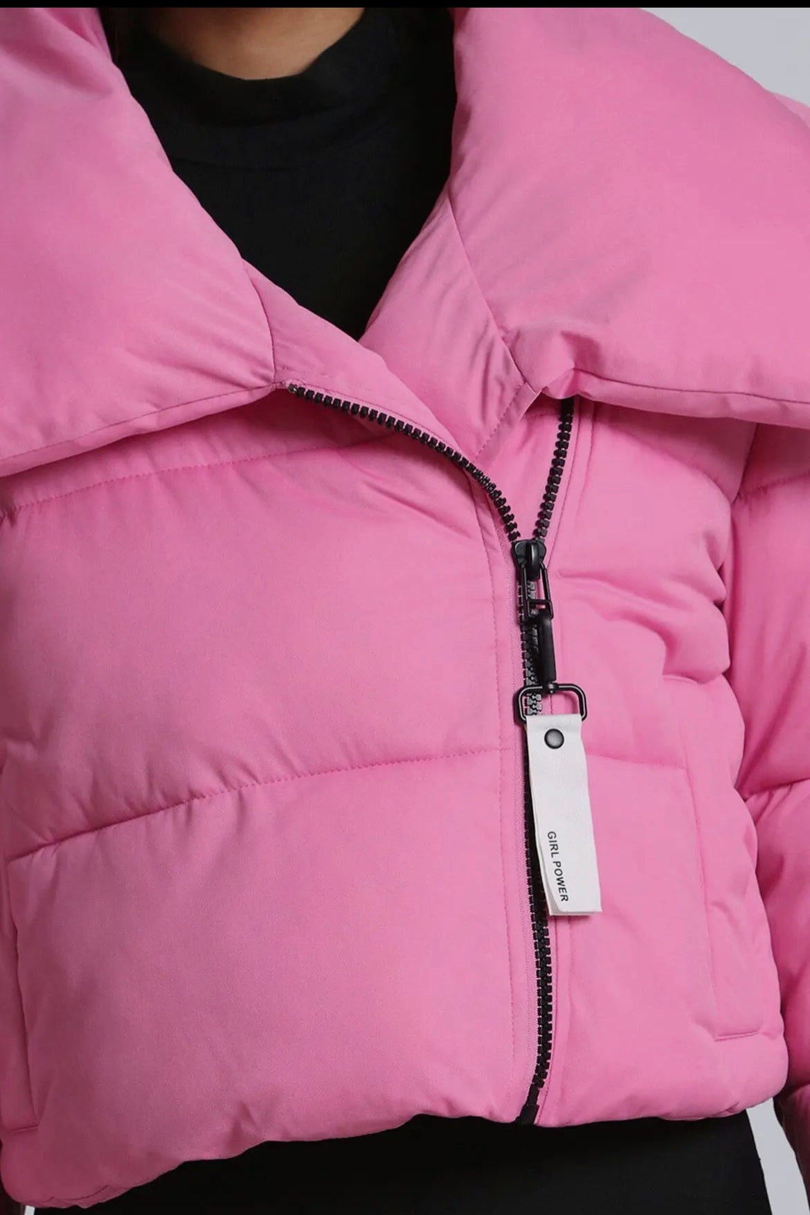 Thermal Puff™ Envelope Collar Knit Puffer Coat
