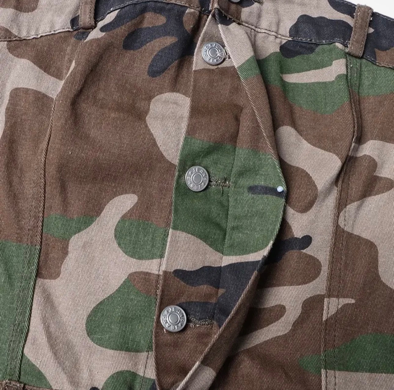 Camouflage Strapless Wide Leg Jumpsuit