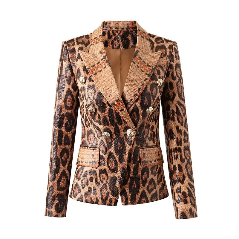 Elegant Leopard Blazer