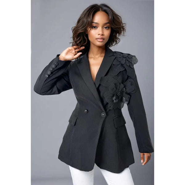 Flower Applique Jacket