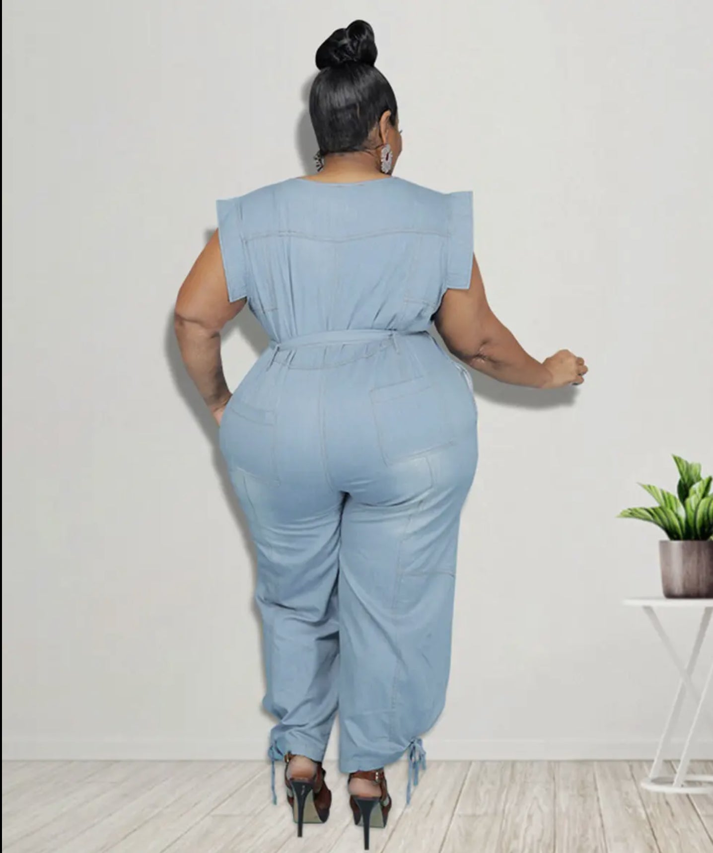 Western Cowboy Denim Jumpsuit