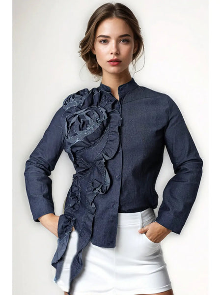 Ruffle Flower Top