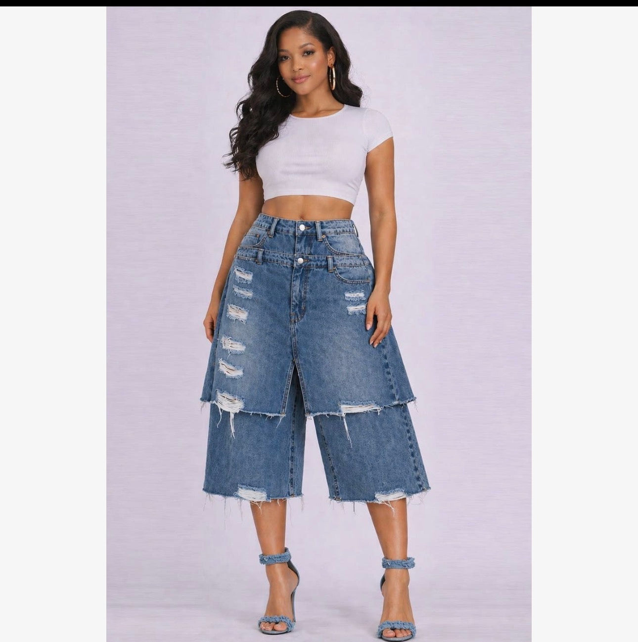 Double Layer Denim
Bermuda Shorts