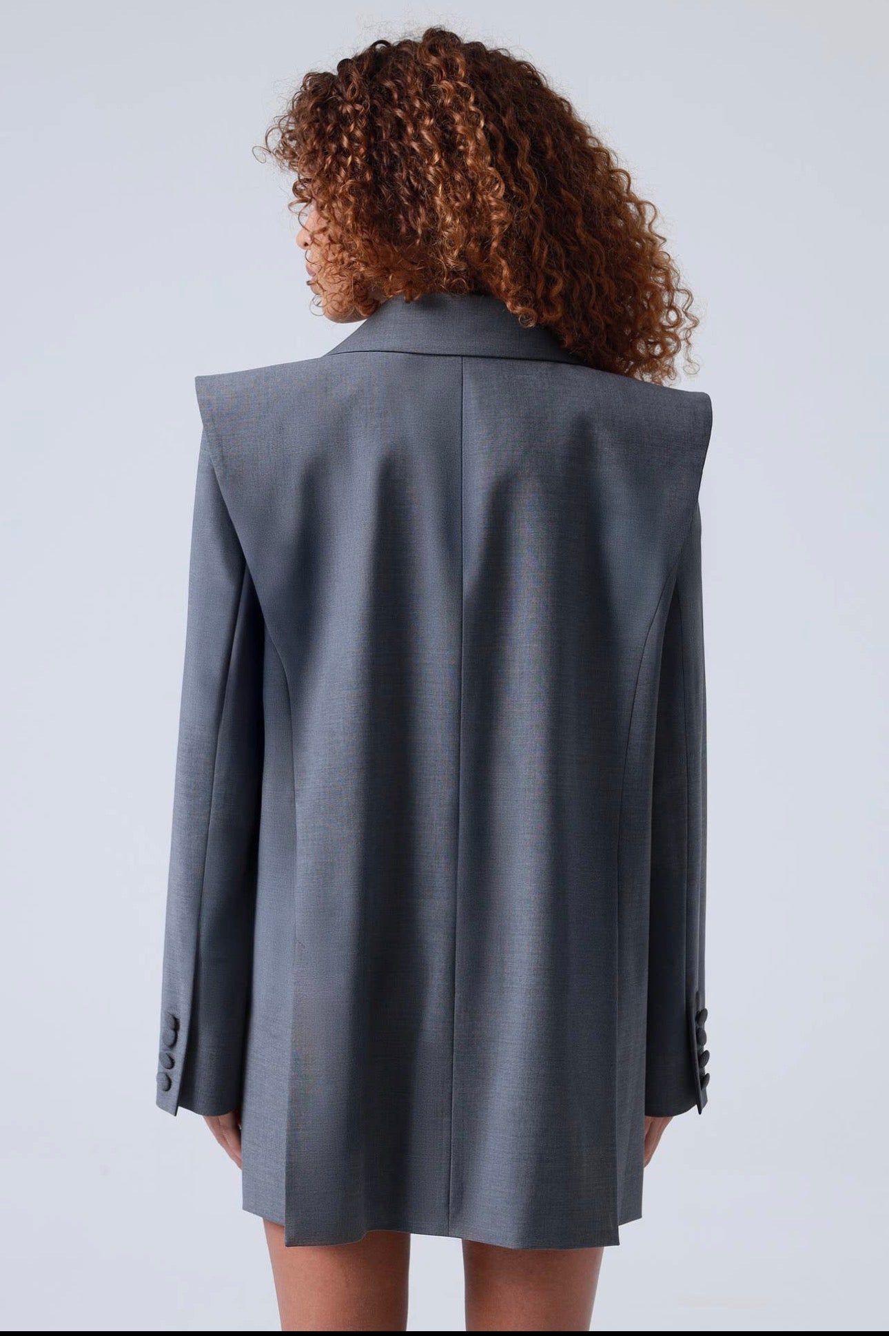 3-pieces Sophia Tailored Virgin Wool Suit in Mid Grey