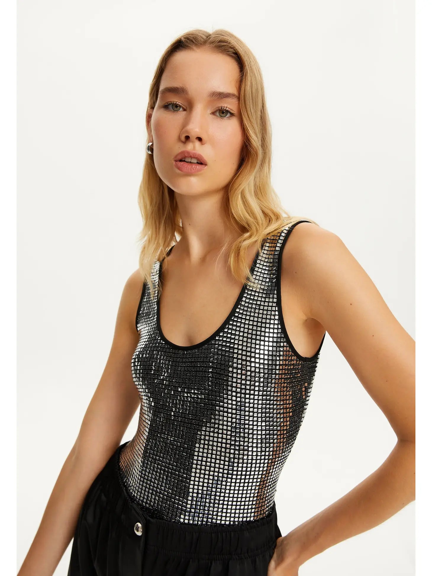 Metallic Jersey Bodysuit