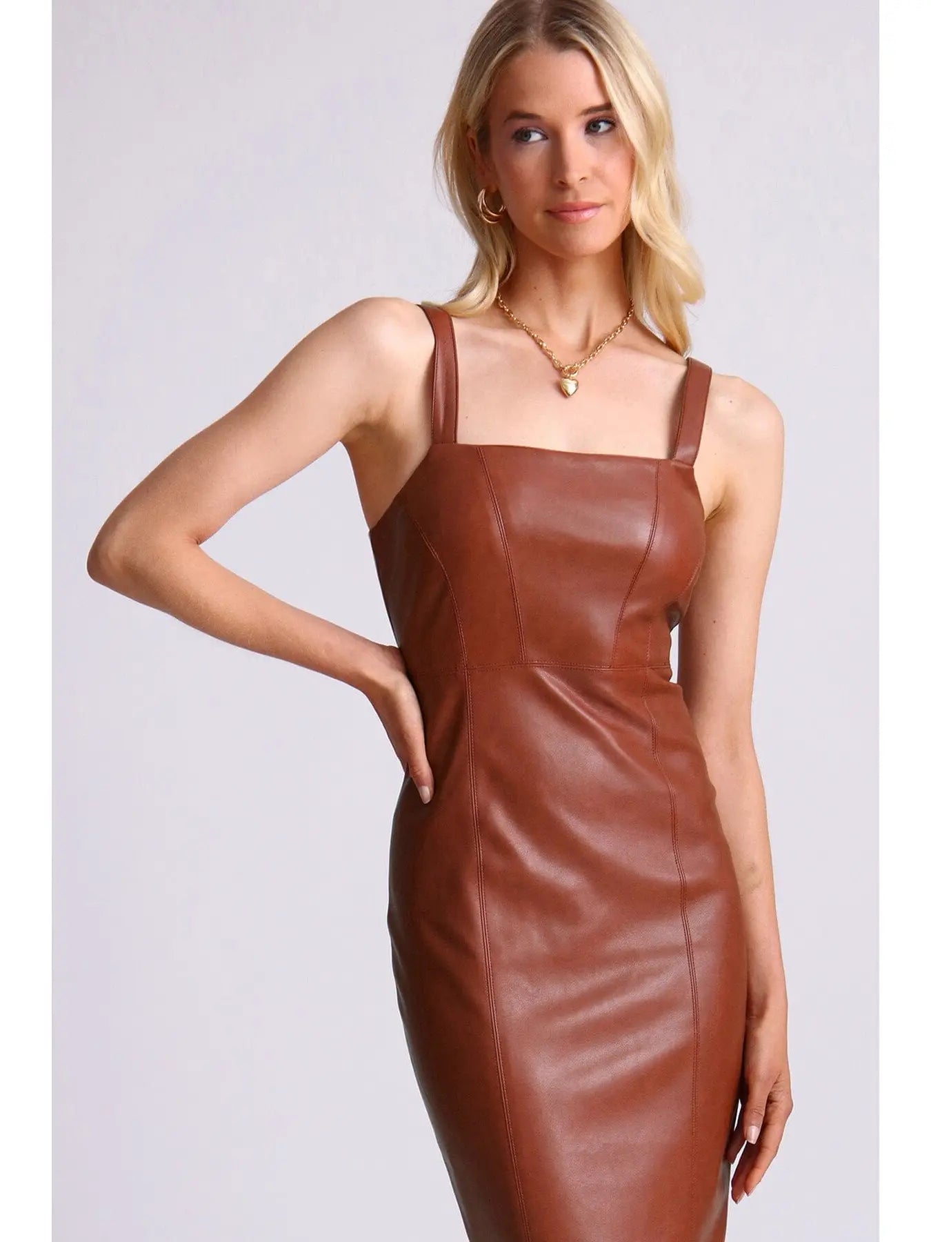 Faux-Ever Leather™ Sheath Dress