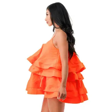Tiered Flare Mini Dress