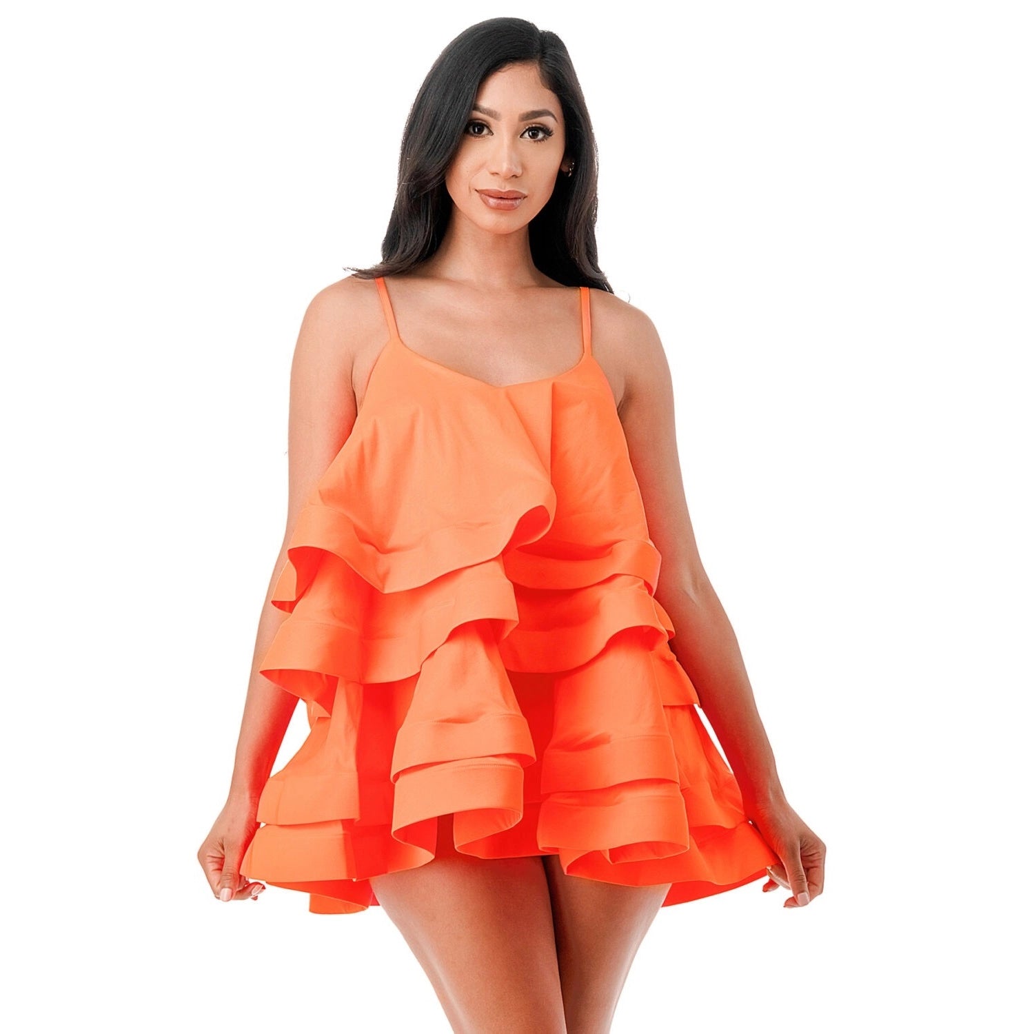 Tiered Flare Mini Dress
