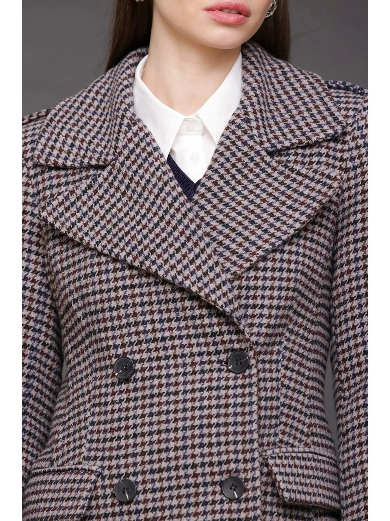 Heritage Houndstooth Maxi Coat