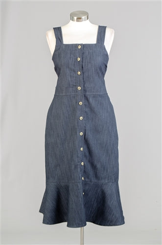 Denim Tie-back Dress