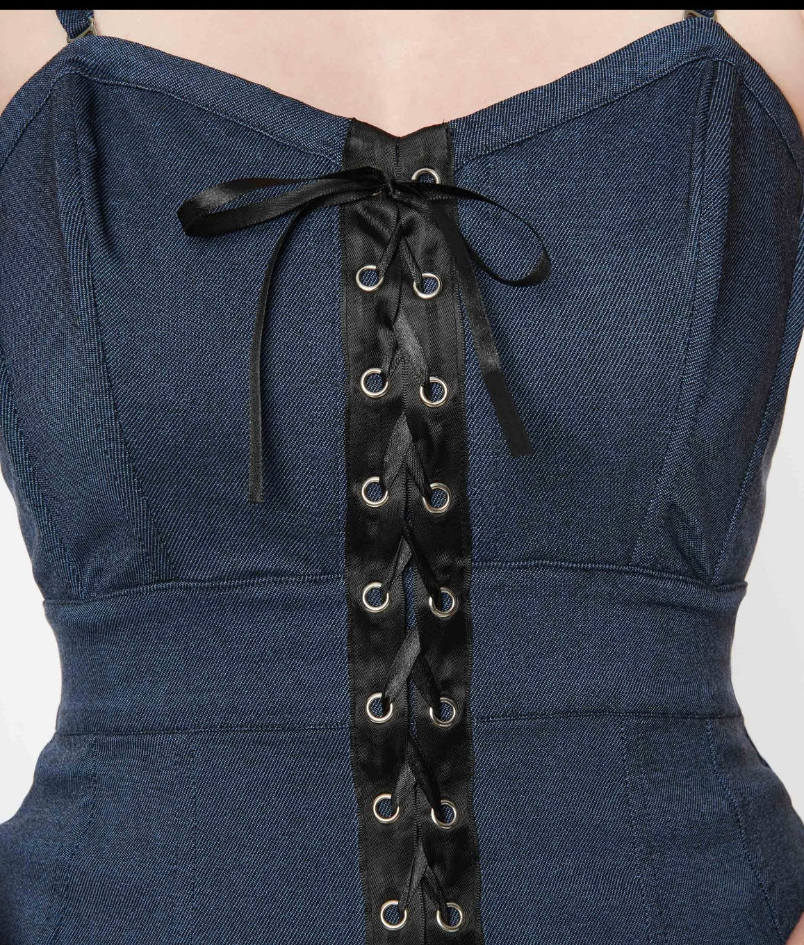 Vintage Dark Denim Corset Dress
