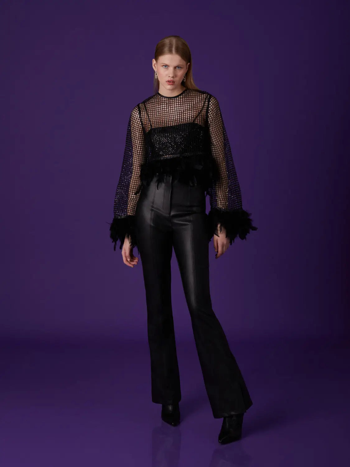 Feathered Mesh Top