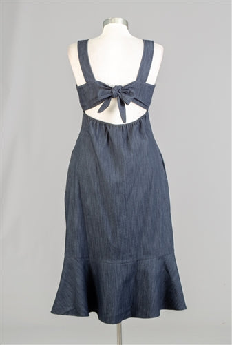 Denim Tie-back Dress