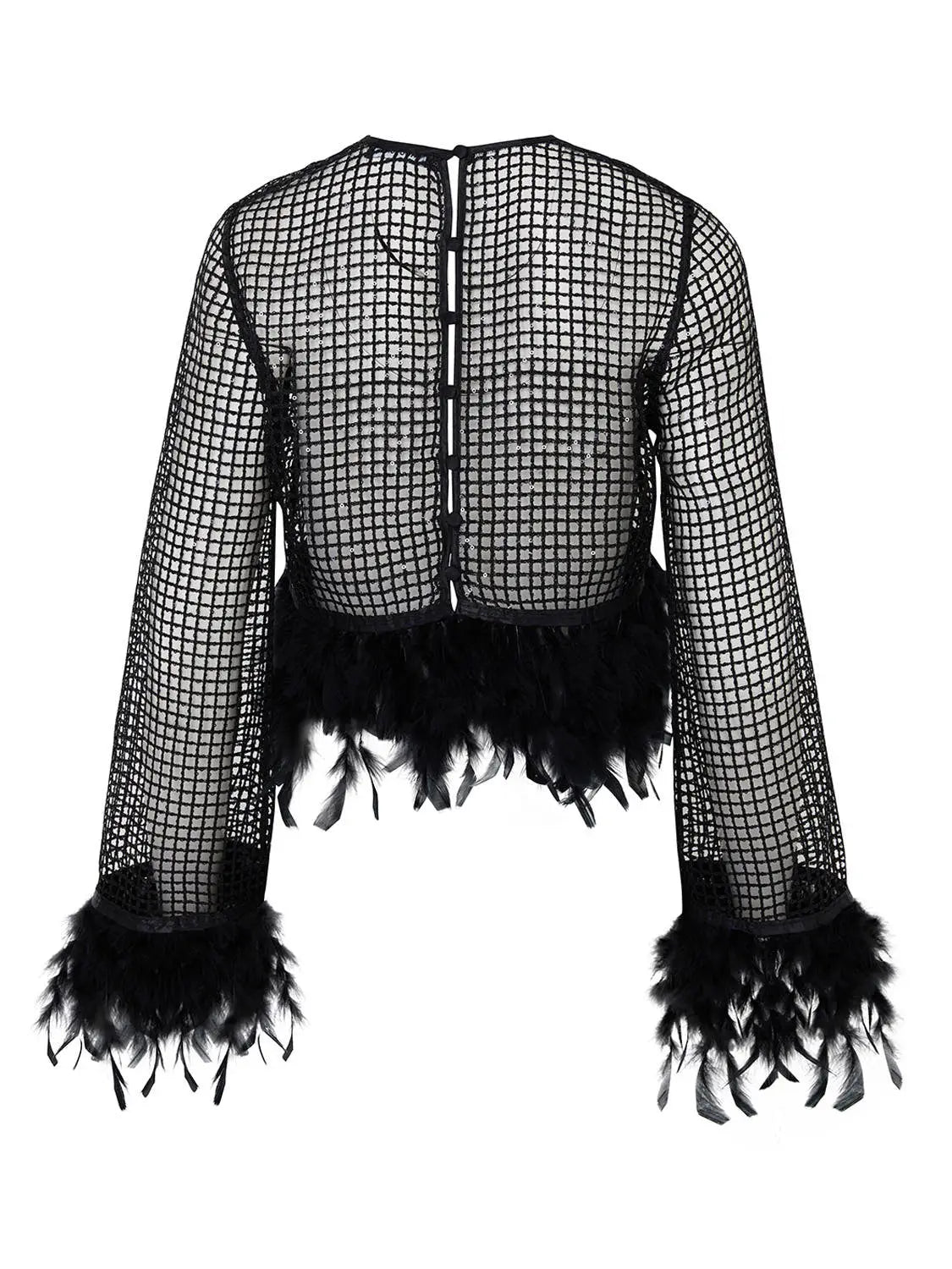 Feathered Mesh Top