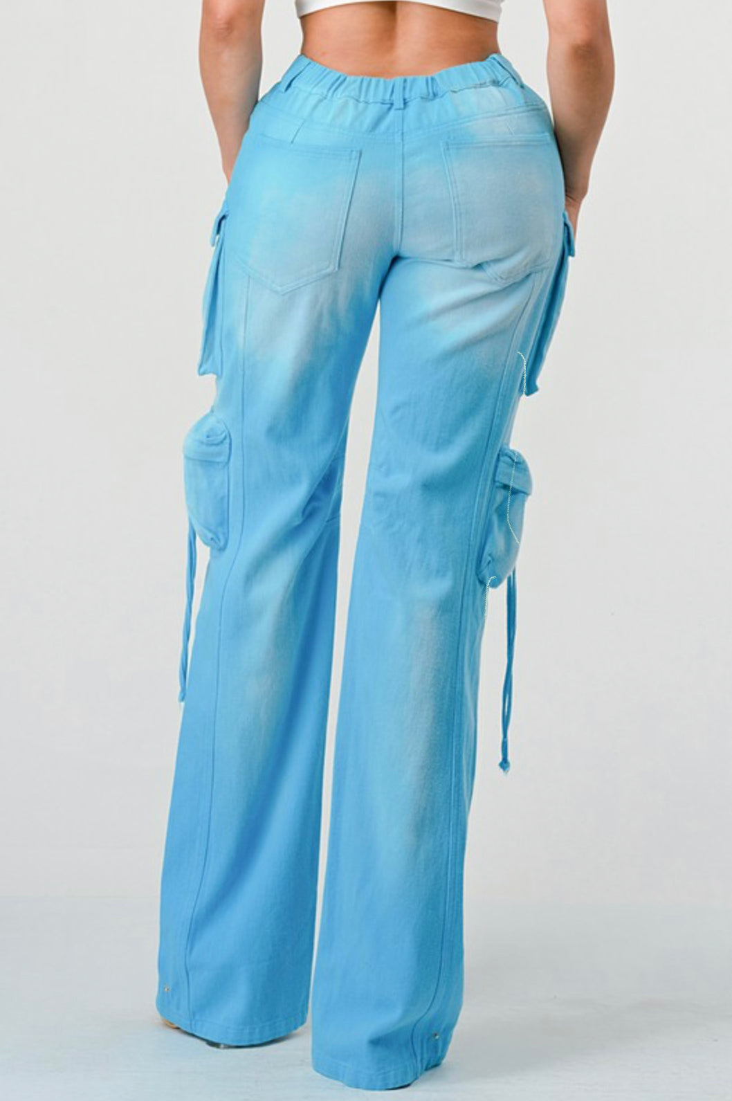 Blue pocket pants