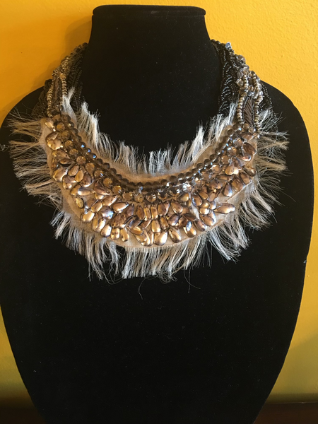 RUSTIC FRINGE NECKLACE.