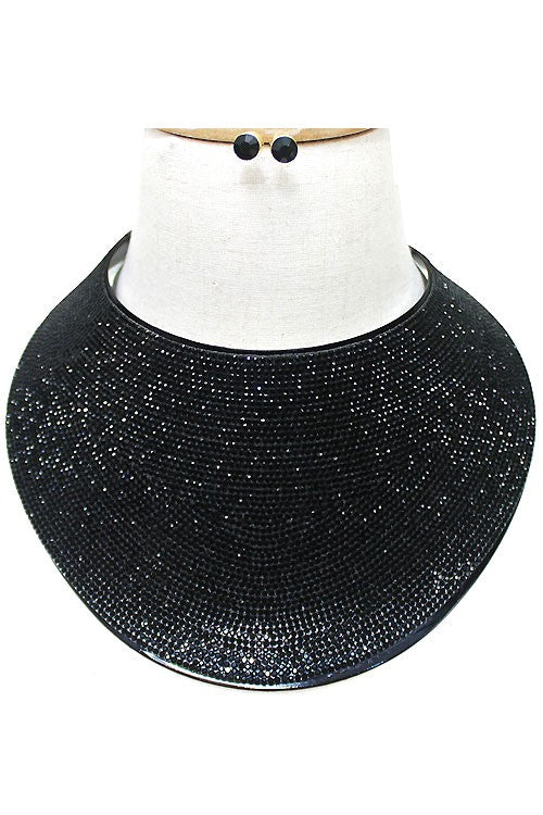 Rhinestone cover oversize with earrings