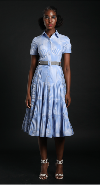 Sculpt Bodice Shirtdress w/Convertible Skirt