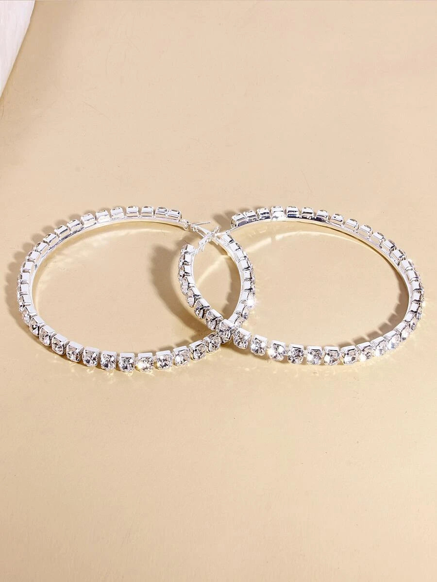 Rhinestone Hoop Earrings