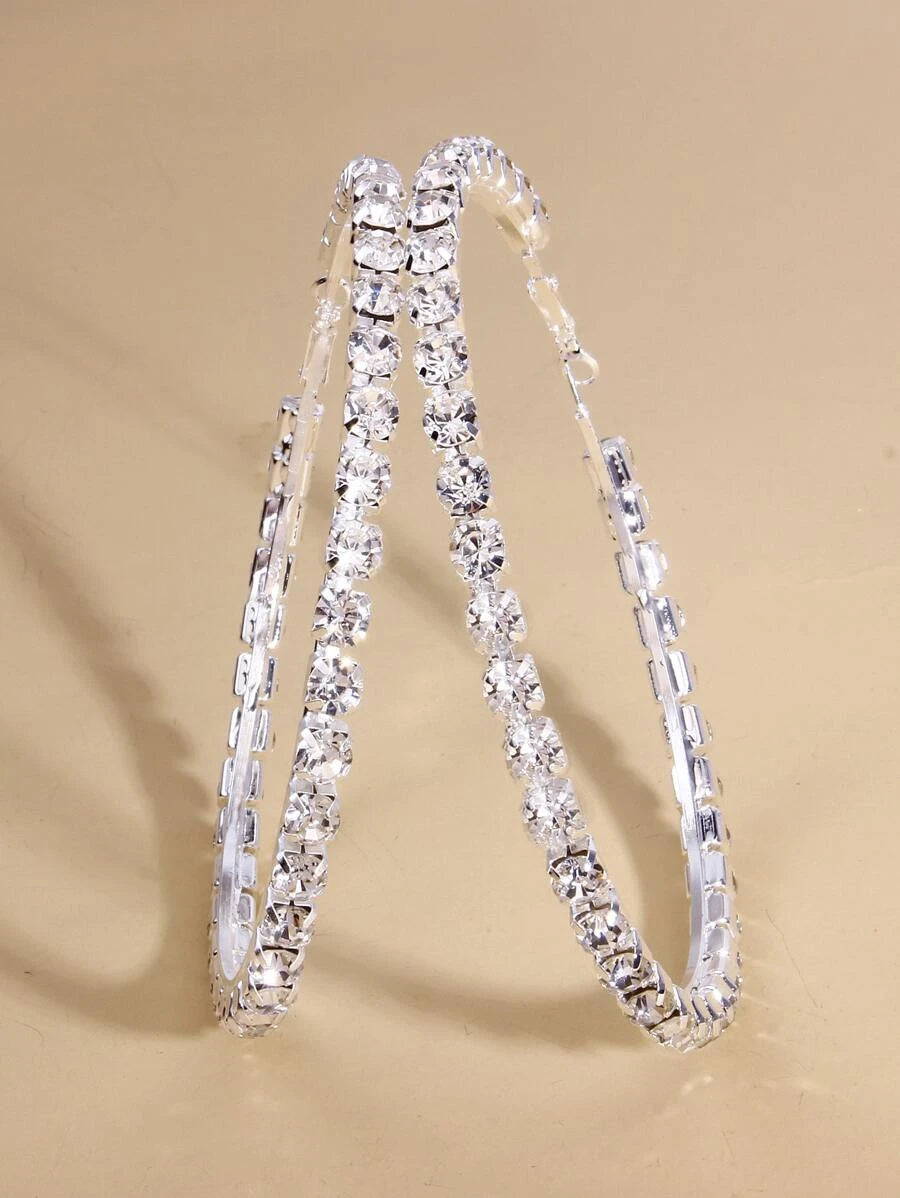 Rhinestone Hoop Earrings