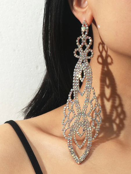 Rhinestone Long Earrings