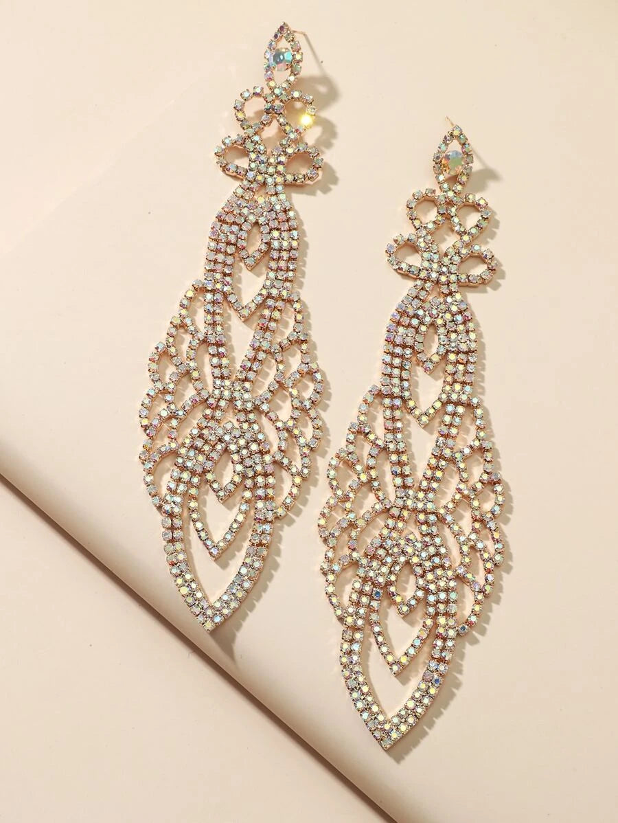 Rhinestone Long Earrings