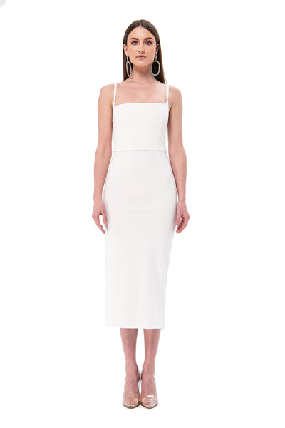 STRAPPY OFFWHITE MIDI DRESS6