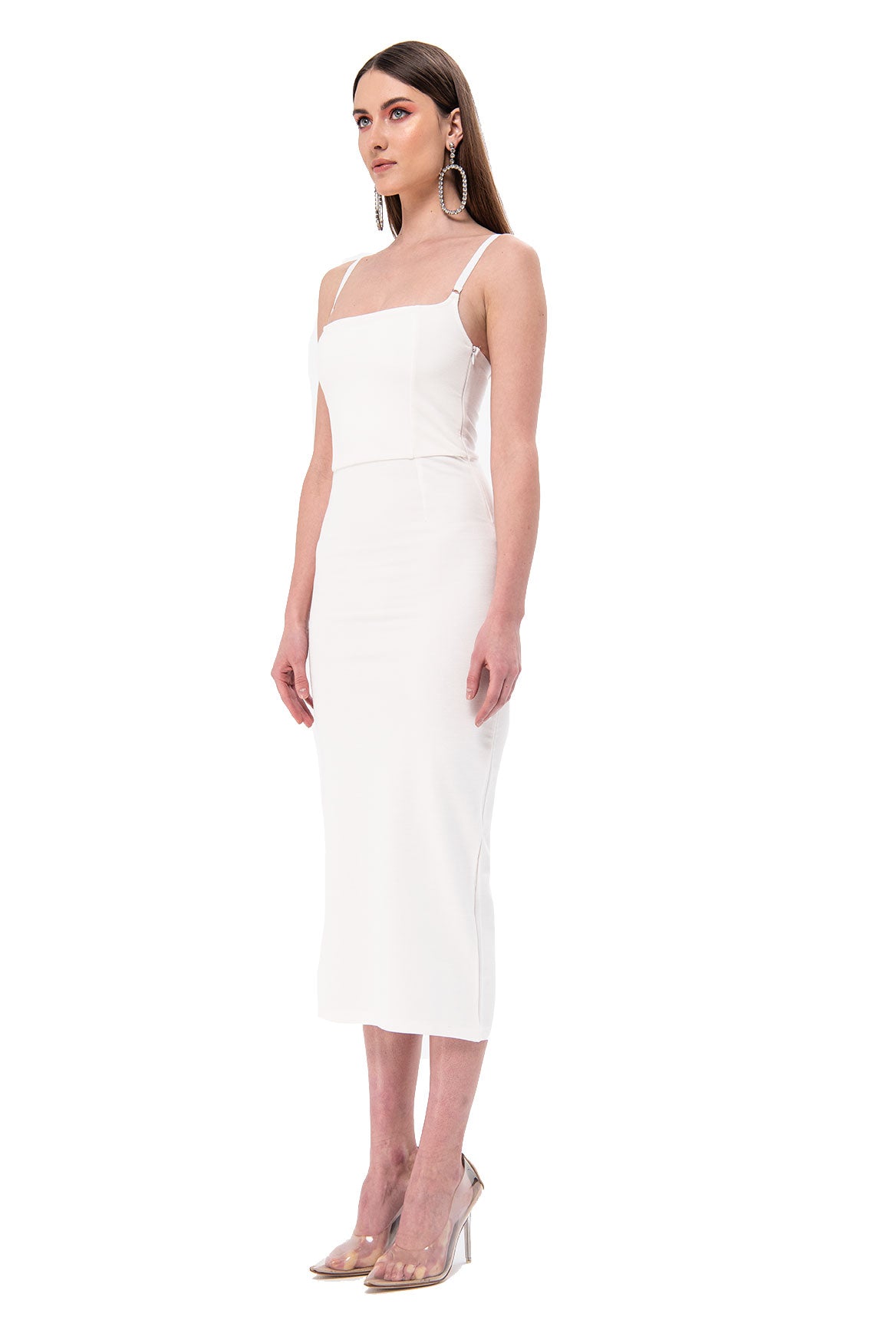 STRAPPY OFFWHITE MIDI DRESS6