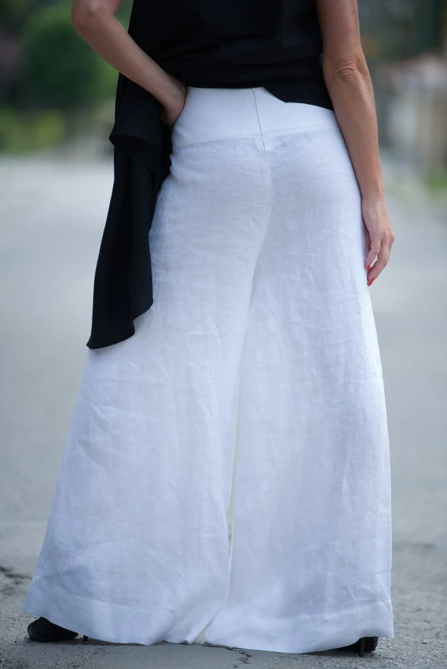 LINEN WIDE PANTS