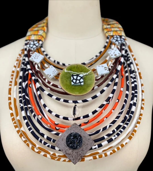 Tribal Expression Tile Necklace