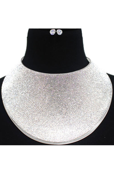 Rhinestone cover oversize with earrings