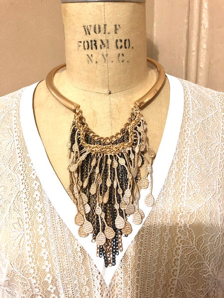 CIRCLE FRINGE NECKLACE