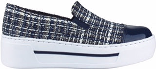 SNEAKER TWEED MARINE/PATENT PETROLEO.