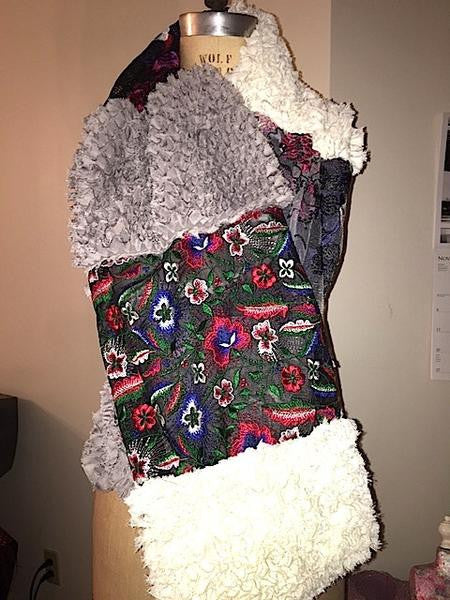 Ruffled Plush Mix Scarf