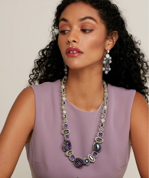 Velvet And Crystal Collar Necklace Jewelry.